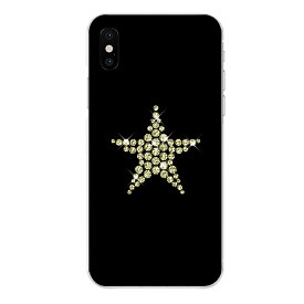 iPhone XS専用 スパンコール風 スワロフスキー風 可愛い ブラック 星 イエロー 大 エレガント キラキラスター