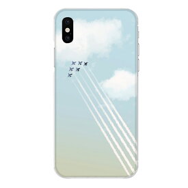 iPhone XS専用 ブルーインパルス 青空 飛行機 煙 航空自衛隊 アクロバットチーム クール かっこいい 晴天 雲 おしゃれ 可愛い かわいい