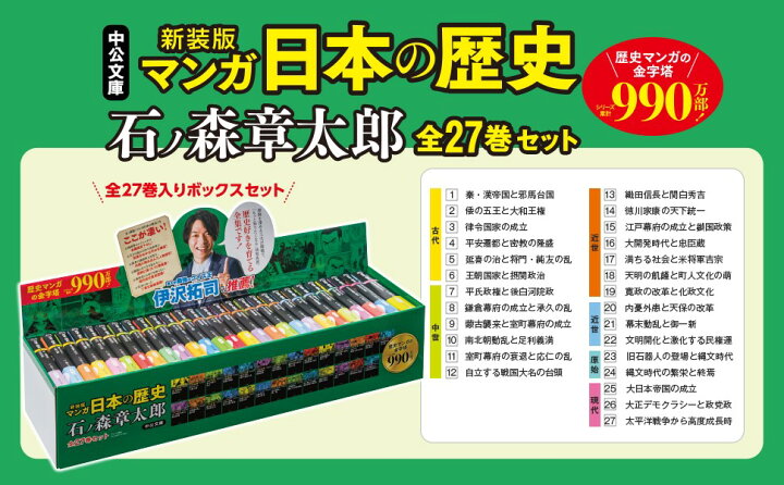楽天市場】【送料無料】 石ノ森章太郎 新装版 マンガ日本の歴史 全27  