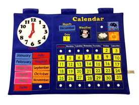 【送料無料】 UKK 木製知育玩具 時計・カレンダー JE1212 カレンダータペストリー