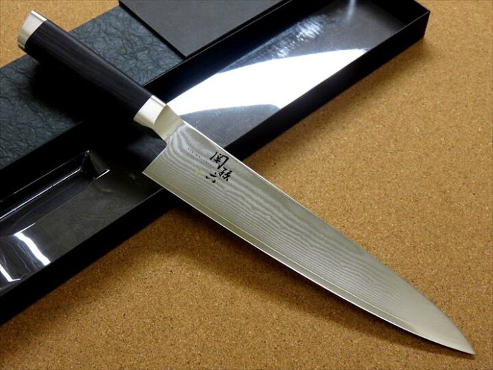 楽天市場】関の刃物 牛刀 21cm (210mm) 貝印 関孫六 ダマスカス  