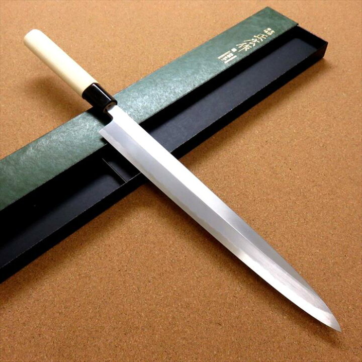 楽天市場】関の刃物 柳刃包丁 30cm (300mm) 正広作別撰 ハガネ 黄紙  