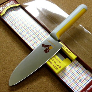 関の刃物 こども包丁 13cm (130mm) 正広 りす柄 ステンレス刃物鋼 エラストマー樹脂ハンドル 幼児向き 日本調理師教会推奨子供包丁 子供の小さい手にピッタリ 錆びにくく安心して使える丸い刃