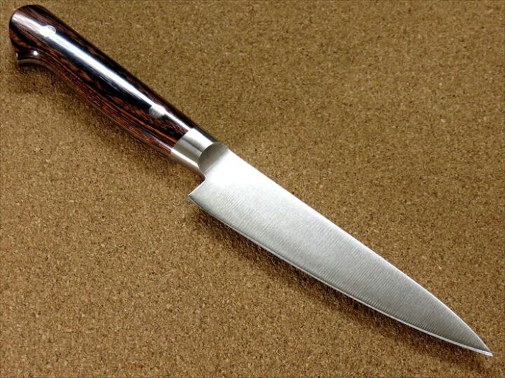 楽天市場】関の刃物 ペティナイフ 12cm (120mm) 伊勢屋治平 8A クロム 