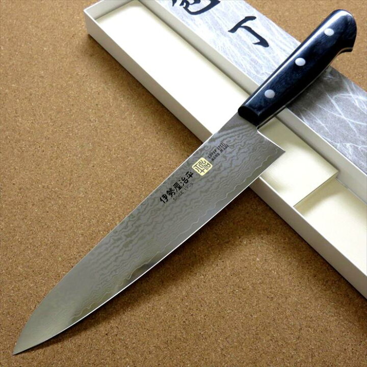 楽天市場】関の刃物 牛刀 21cm (210mm) 伊勢谷治平 V金10号 VG10 鍛錬 