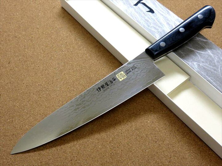 楽天市場】関の刃物 牛刀 21cm (210mm) 伊勢谷治平 V金10号 VG10 鍛錬  