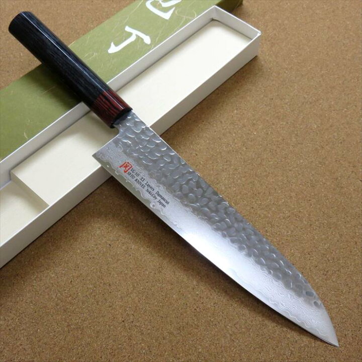 楽天市場】関の刃物 牛刀 21cm (210mm) 伊勢屋 V金10号 VG10 鍛錬  