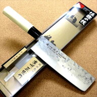 関の刃物 菜切り包丁 17cm (170mm) 濃州正宗作 梨地 ステンレス刃物鋼 和風柄白木ハンドル 家庭用の野菜…