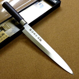 関の刃物 刺身包丁 20.5cm (205mm) 濃州正宗作 ステンレス刃物鋼 ポリプロピレン樹脂ハンドル 家庭用 刺身を一方向にのみ引き切ることができるように作られた刃渡りが長めの片刃の柳葉包丁 右利き用 国産日本製