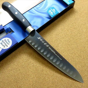 関の刃物 牛刀 17cm (170mm) 濃州正宗作 ディンプル チタンコーティング ポリプロピレン樹脂ハンドル 家庭用の洋包丁 精肉の仕分け 魚の処理 野菜切り パン切りなど様々な用途に使いやすい多