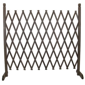 【直送】【日時指定不可】加藤伝蔵商店 伸縮フェンス ダークブラウン G079 高さ120cm【沖縄・離島配送不可】