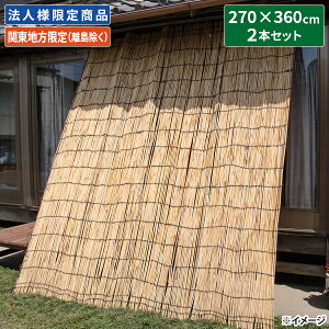 【直送】【日時指定不可】法人様限定 加藤伝蔵商店 しゅろ縄よしず 高さ9尺×幅12尺 2本組 C108【関東地方限定(離島除く)】