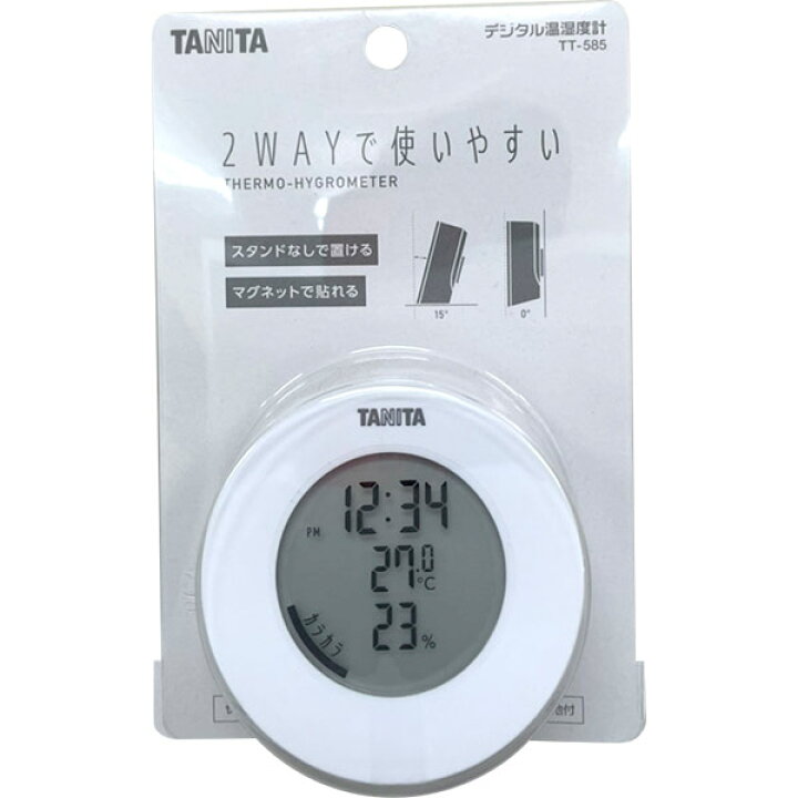 楽天市場】タニタ TANITA デジタル温湿度計 ホワイト TT-585-WH 温度計 : セキチュー楽天市場店