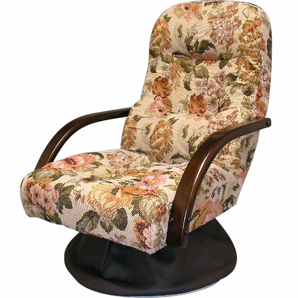 通販 立ち上がりラクラク座椅子 即日出荷 やすらぎ回転座椅子 YKZ-5376A 肘付き 100％品質 華