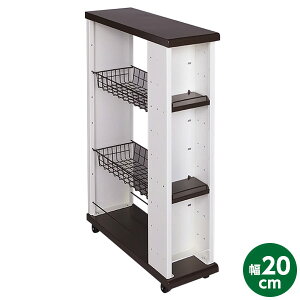 【直送】【日時指定不可】エムケー精工 スリムワゴン ロータイプ 幅20cm 高さ85cm SWL-120T【沖縄・離島配送不可】