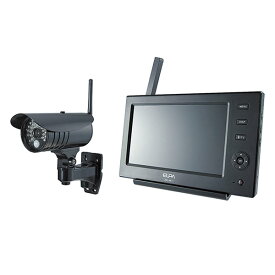 【即日出荷】朝日電器 ELPA ワイヤレス防犯カメラ＆モニターセット CMS-7110