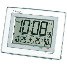セイコー SEIKO デジタル電波時計 SQ686W シルバー 目覚まし時計 快適度表示付