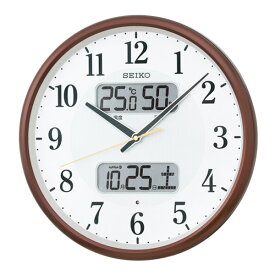 【即日出荷】セイコー SEIKO 電波掛時計 カレンダー 温度・湿度表示つき KX383B アナログ 壁掛け
