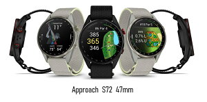 10��22���V�����I�yGARMIN�z�K�[�~��GPS�S���t�i�r �A�v���[�` S72 47mm �u���b�N/�t�H�b�O�O���C GARMIN Approach S72 47mm Black/fog Gray