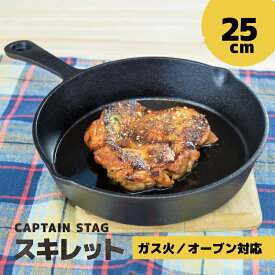 キャプテンスタッグ スキレット 16cm～25cm アウトドア キャンプ 登山 料理 シンプル ステーキ キャプテンスタッグ CAPTAIN STAG Skillet アヒージョ パンケーキ フライパン 鉄鍋 おすすめ