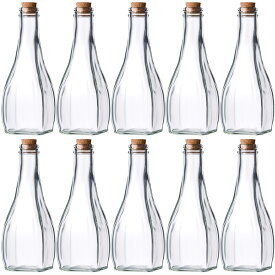 コルク付瓶 オールラウンド180B コルク付 190ml 〈19.5×17×15〉-10本セット- glass bottle cork top