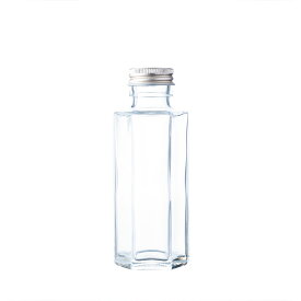 ハーバリウム 瓶 ガラス瓶 透明瓶 六角形 SSF-100A 114ml glass bottleドレッシング　タレ　オイルなどで使える