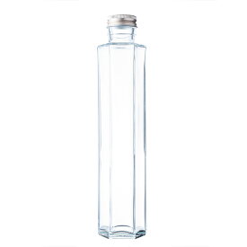 ハーバリウム 瓶 ガラス瓶 六角形 214ml SSF-200A 1本 単品 キャップ付き 花材 資材 ボトル フラワー 透明瓶 ビン