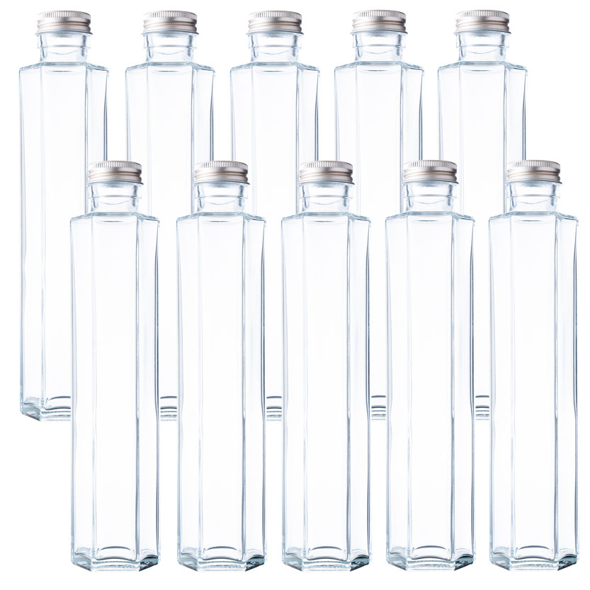 ハーバリウム 瓶 ガラス瓶　透明瓶　六角形　SSF-200A  ドレッシング タレ オイル