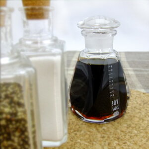 しょうゆ差しすり口醤油注ぎ(小)(WA-416)日本製 醤油差し ガラス 調味料入れ ガラス食器 液だれしない soy sauce bottle