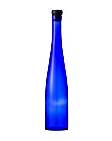 ガラス瓶 酒瓶 焼酎瓶 ブルーボトル 375モーゼルCBT 木口 コルク付 375ml blue glass bottle