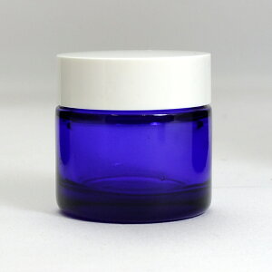 KXr Wt N[r ϕi e 30g CAP S-30Lbv blue glass lotion jar