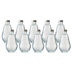 ハーバリウム 瓶 ガラス瓶 ティアドロップ型 SSO-200A 【10本 セット】 218ml キャップ付き ジュース瓶 花材 ボトル フラワー