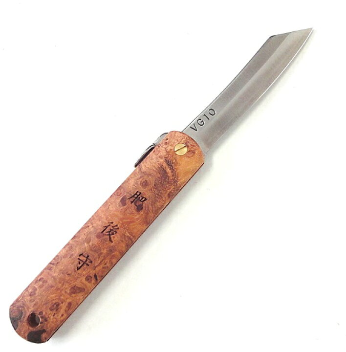 楽天市場】定駒 肥後守 VG10 3層鋼 165mm4タイプ黒檀 カリン  