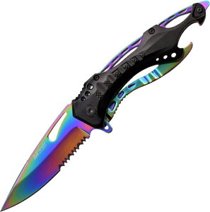 【1本のみ メール便 270円 対応商品】MASTER CUTLERY マスター カトラリーM Tech エムテックMT-705RBLinerlock Rainbow ライナーロックレインボー【41】
