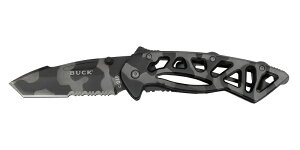 BUCKバック870CMXBONESボーンズカモフラ半波ブレードフォールディングナイフ