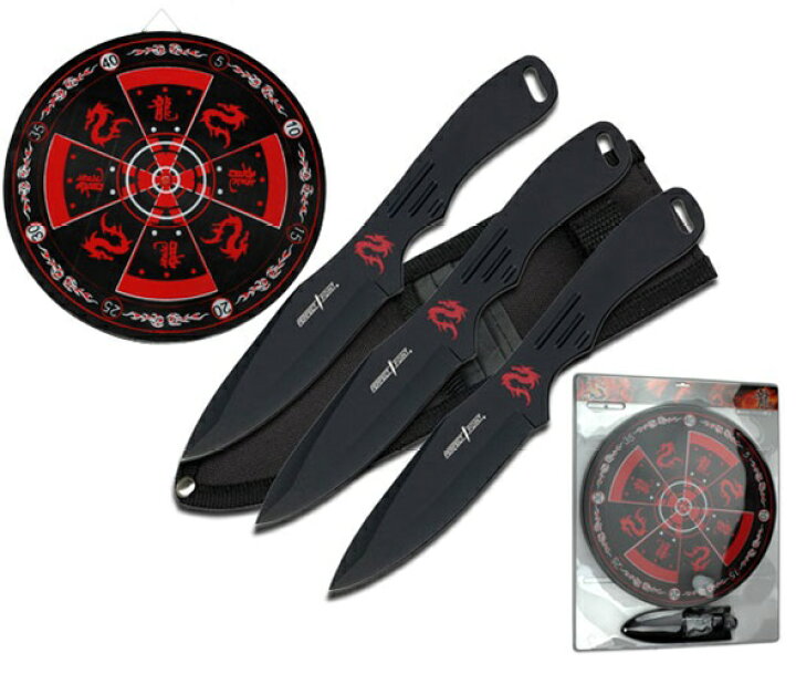 楽天市場】Three Piece Throwing Knife Setスローイングナイフ3本 