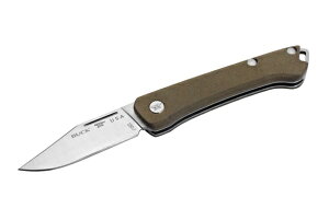 BUCK バック250GRS1Saunter サンタ―OD Green Micarta ODグリーンマイカルタClip Point クリップポイントフォールディングナイフスリップジョイント