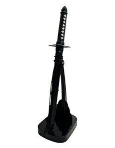 ◆難有り品◆美術刀剣 模造刀ペーパーナイフ忍者刀 掛け台付【4-1A-10018534】