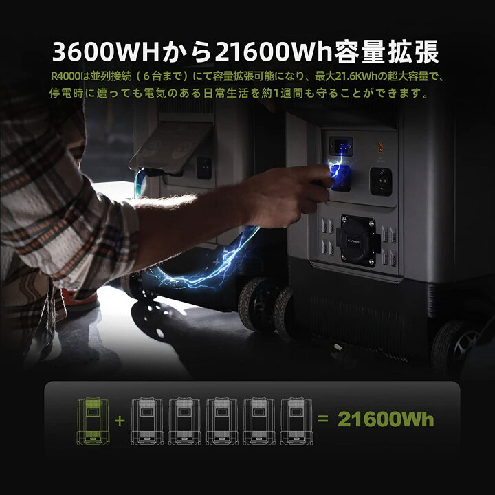 3600w3600whのポータブル電源