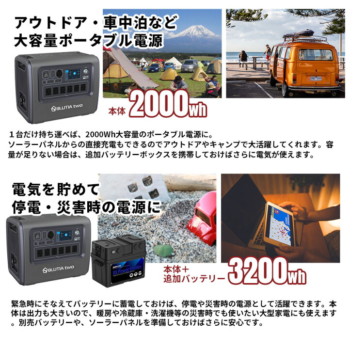 楽天市場 バッテリーの付け外しができる 大容量 ポータブル電源 家庭用蓄電池 00wh 2400wh 容量 Ac出力 00w 正弦波 バッテリー増設最大100wh以上 ケーブルひとつでバッテリーを付け外しできる ソーラーmppt内蔵 Hs00 ソーラーパネル接続 Mppt の大容量 サポート