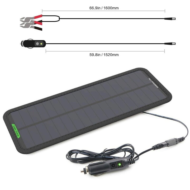 楽天市場 ソーラーパネル 車用バッテリー充電器 7w 12v 18v ソーラーチャージャー 世界トップシュアsunpower製単結晶ソーラーパネル採用 フロントガラスに取付シガーソケットから太陽光でバッテリーを充電 オススメ商品 ｓｅｋｉｙａ