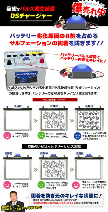 楽天市場】交換ほぼなし 10年寿命バッテリー 105D31R 劣化防止パルス付 