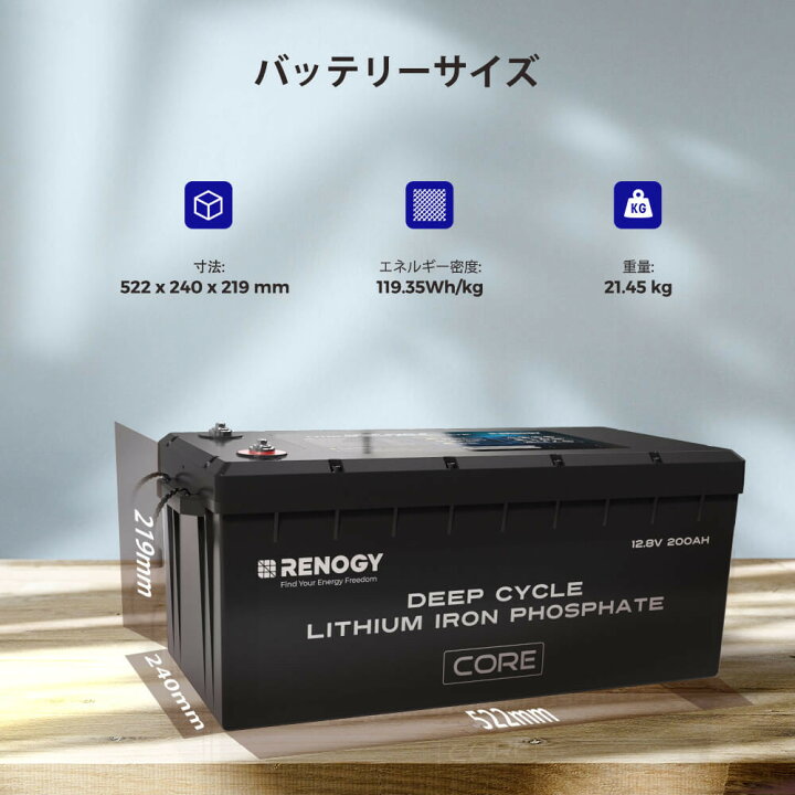 楽天市場】リン酸鉄リチウム電池 12V 200AH Core 5000回寿命 安全 BMS 