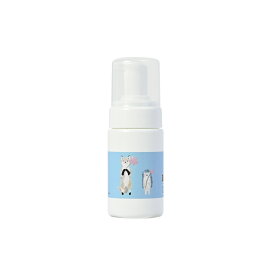 石けんワークス 詰め替え用 泡ボトル 100mL ミニタイプ (C) / 持ち運び用 キャップ付き （ 容器デザイン - 「お花をどうぞ-ホリゾンブルー」/ 使用場所 : 洗面所 ・ 公園遊び 、 キャンプ 、 釣り 、 バーベキュー 、 通勤 ・ 通学 、 旅行先 にもおすすめ