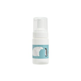 石けんワークス 泡のハンドソープ 無添加 80mL ミニタイプ (C) / 持ち運び用 キャップ付き （ 容器デザイン - 「お話中」 / 公園遊び 、 アウトドア 、 通勤 ・ 通学 、 旅行 ）