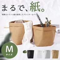 【楽天ランキング入賞】 プランターカバー おしゃれ 紙 洗える【Mサイズ 凡そ5号対応】【全4色】 クラフ…