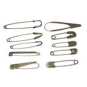 アンティーク調 安全ピン カブトピン 金古美 ヴィンテージ風 装飾ピン (ピン)