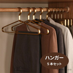 【新発売限定記念価格!】アルミニウムハンガー 5本セット ハンガー おしゃれ 収納 厚い 滑り止め 洗濯ハンガー 家庭用 ホテル用 型崩れにくい クローゼット アルミ製 すべらない 洋服 衣類