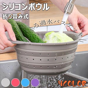 【新発売限定記念価格!】取っ手付き 野菜 水切り おりたたみ式 ザル 折りたたみ ボウル ザル セット 野菜 パスタ キッチン折り畳み式ろ過水バスケット アウトドア コンパクト 収納便利 伸
