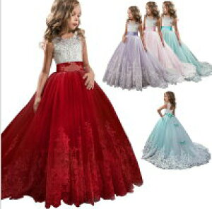 【P5倍!4250円→実質4038円 10/27迄】子供ドレス ドレス 子供 ピアノ発表会 ロング ジュニアドレス 130 140 150 160 170 記念日 写真撮影 ピアノ演奏会 ステージ衣装 バースデイ 子供服 ふわふわドレ